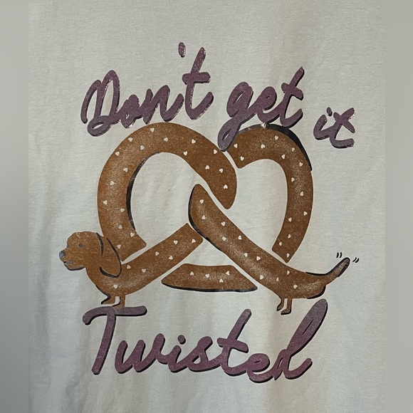 NWT Thereabouts “Don’t Get It Twisted” Dachshund Girls Graphic Tee- Size XL (18) - Picture 2 of 5